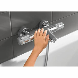 GROHE Mitigeur thermostatique douche Precision Feel - Montage mural - Indicateur de température - Filtres intégrés - Chromé - 34788000