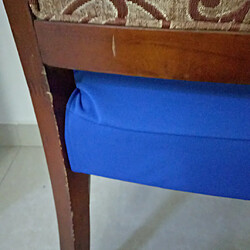 Couverture de siège de chaise de salle à manger de mariage extensible avec la boucle de verrouillage bleu pas cher