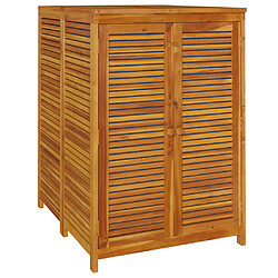 Helloshop26 Coffre boîte meuble de jardin rangement 70 x 87 x 104 cm bois massif d'acacia 02_0013045