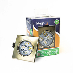 Megaled Spot encastrable LED amovible bronze 5W (eq. 50W) 