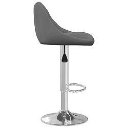 Avis vidaXL Tabouret de bar Gris foncé Velours