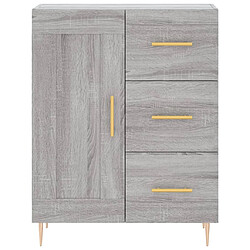 Maison Chic Buffet,Meuble de Rangement,commode pour salon,Cuisine sonoma gris 69,5x34x90 cm bois d'ingénierie -MN44852 pas cher