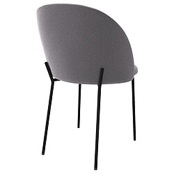 Acheter Rendez Vous Deco Chaise Karl en tissu chiné gris foncé (lot de 2)