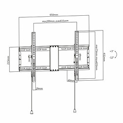 Support mural GEMBIRD WM-80T-01 37" 80"