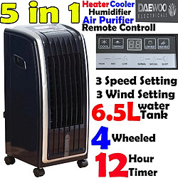 Daewoo 5 en 1 Climatiseur Portable Refroidisseur Ventilateur Purificateur Humidificateur Chauffage Réservoir 6,5 L