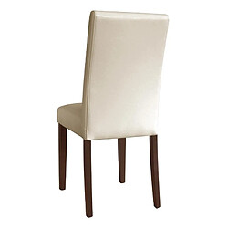 Chaises en Simili Cuir Crème - Lot de 2 - Bolero