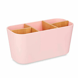 Berilo Support pour brosses à dents Rose Bambou polypropylène 21 x 10 x 9 cm (6 Unités)