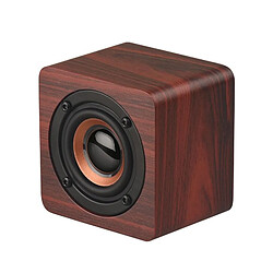 Yonis Mini Enceinte Bluetooth Bass Puissant Autonomie 8h Bois Portable Enceinte Bluetooth Bois Mega Bass Autonomie 8h Ultra Portable Rouge YONIS