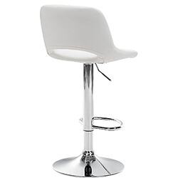 Acheter Decoshop26 Tabourets de bar chaises haute x2 avec repose-pieds en PVC blanc piètement métallique chromé 10_0004060