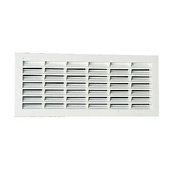 grille d'aération - a visser ou à coller - classique - rectangulaire extra plate blanc - nicoll 1pb101