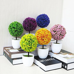 Avis Wewoo Fleurs Artificielles Plante de simulation de bureau Mini-boule d'herbe Bonsaï décoré de en plastique Boule de neige de cerisier rose