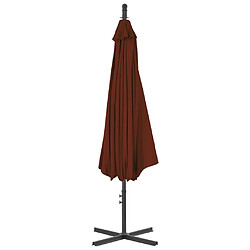 Avis Maison Chic Parasol Jardin | Parasol déporté avec mat en acier 300 cm Terre cuite - GKD87066