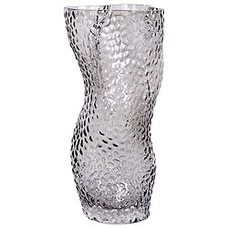 Beliani Vase à fleurs DYTIKO Verre 31 cm Gris