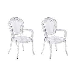 Beliani Chaise de salle à manger Set de 2 Transparent VERMONT