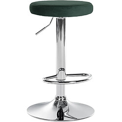 Non Tabouret de bar Ponte velours chrome