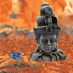 Avis Aquarium de Résine Statue Décoration, Bodhisattva Sculpture Cachettes Pierre Grotte Masquer Maison Fish Tank Aquarium Accessoires pour Betta Crevettes