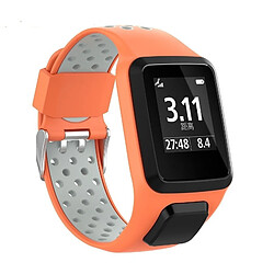 Acheter Wewoo Bracelet pour montre connectée TomTom Spark Runner 2/3 Strapmodèle universelsilicone bicolore gris orange