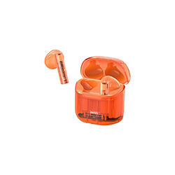 General Écouteurs sans fil Bluetooth avec étui de charge rapide de type C dans l'oreille Casque Ipx étanche Premium Sound Deep Bass Ear Buds Écouteurs résistants à la sueur pour le sport/le travail(Casque de jeu à faible latence TWS Orange) 