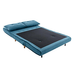 Acheter Vente-Unique Canapé 2 places convertible en tissu bleu URIBIA