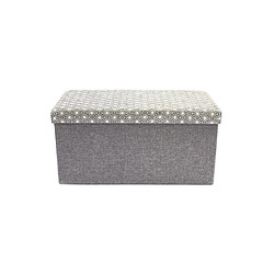 Acheter The Concept Factory Coffre rangement banc tissu Gris.