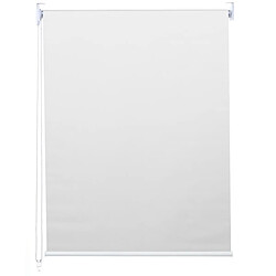 Decoshop26 Store enrouleur de fenêtre occultant protection solaire store à tirage latéral 50x160cm opaque blanc 04_0004531 