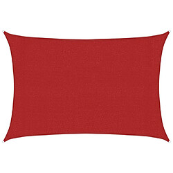 vidaXL Voile d'ombrage 160 g/m² Rouge 3x4 m PEHD