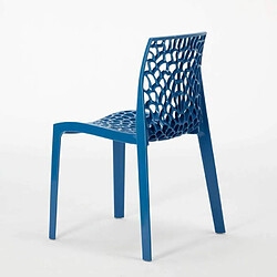 Avis 22 Chaises Gruvyer Grand Soleil nid d'abeille colorées promo prix stock, Couleur: Bleu