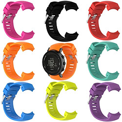 Acheter Wewoo Bracelet pour montre connectée Dragonne de remplacement en silicone SUUNTO Core ALU Noir Rouge