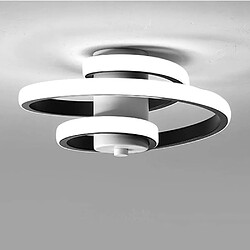 Stoex Plafonnier Led Design en Spirale Lampe de Plafond Moderne Noir Lustre Nordique Blanc Froid Simple Luminaire Plafonnier Créatif 