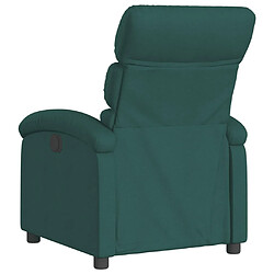 Acheter Maison Chic Fauteuil Relax pour salon, Fauteuil inclinable électrique Vert foncé Tissu -GKD71899