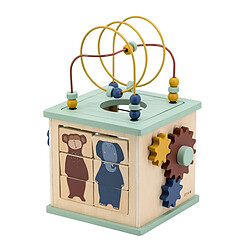 Trixie Baby Cube d activites 5-en-1 en bois 