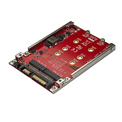 StarTech.com Adaptateur pour deux disques SSD M.2 vers SATA dans baie de 2,5"" - RAID