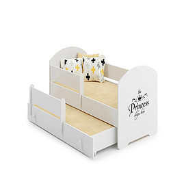 HT MEUBLES Lit gigogne enfant fille blanc LOU