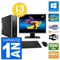 PC HP Compaq Pro 6300 SFF Ecran 27" i3-3220 RAM 4Go Disque 500Go Windows 10 Wifi · Occasion 