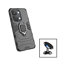 PHONECARE Kit Support Magnétique de Voiture + Coque 3X1 Military Defender pour OnePlus Nord 3 - Noir 