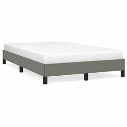 Maison Chic Lit adulte - Lit simple Cadre de lit,Structure du lit Contemporain Gris foncé 120 x 200 cm Tissu -MN61852