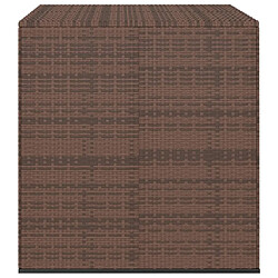 vidaXL Boîte à coussins de jardin Résine tressée 100x97,5x104cm Marron