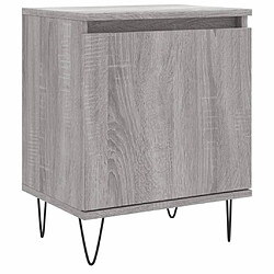 vidaXL Table de chevet sonoma gris 40x30x50 cm bois d'ingénierie