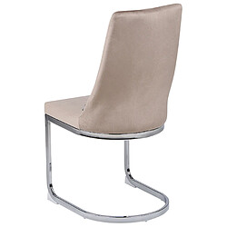 Beliani Chaise de salle à manger Chaise en porte-à-faux ALTOONA Set de 2 Velours Beige pas cher