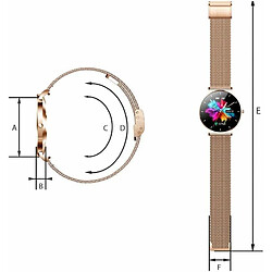 Montre intelligente Manta Alexa SWU501GD Rose Doré Rose Or 1,32" pas cher