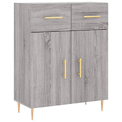 vidaXL Buffet sonoma gris 69,5x34x90 cm bois d'ingénierie