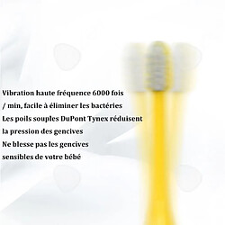 Acheter CONFO Brosse à dents électrique pour enfants Vibration sonique non rechargeable de bande dessinée bébé à dents automatique petit