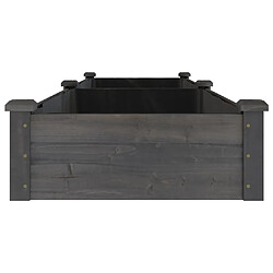 Maison Chic Jardinière,Lit surélevé de jardin - Bac à fleurs - pot de fleur doublure 240x60x25 cm bois massif sapin -GKD51869 pas cher