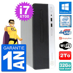 PC HP ProDesk 400 G4 SFF Intel Core i7-6700 RAM 32Go Disque 2To Windows 10 Wifi · Occasion 