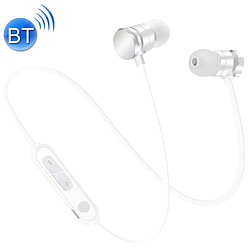 Wewoo Casque Bluetooth Sport blanc pour iPad, ordinateur portable, iPhone, Samsung, HTC, Huawei, Xiaomi, et autres smartphone Absorption magnétique Sweatproof In-Ear avec micro HD, Appels mains libres, Distance: 10m, 