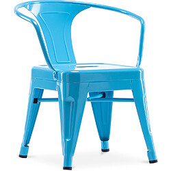 ICONIK INTERIOR Chaise pour enfant Stylix – avec accoudoirs - Métal Turquoise