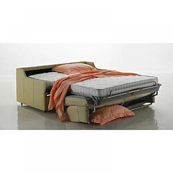 Acheter Inside 75 Canapé Convertible express LUNA 140* 197cm cuir vachette taupe matelas 16 cm