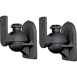 Support mural pour haut-parleur SpeaKa Professional inclinable + pivotable noir 1 paire