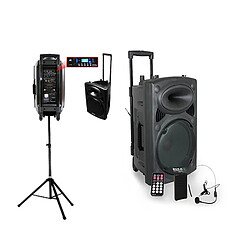 Ibiza Sound PORT15VHF-BT Système karaoké mobile 800W + PIED