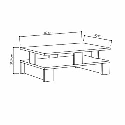 Avis Toilinux Table basse en panneaux mélaminés L.80 cm - Beige